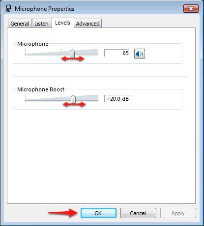 как настроить микрофон на ноутбуке windows 7 