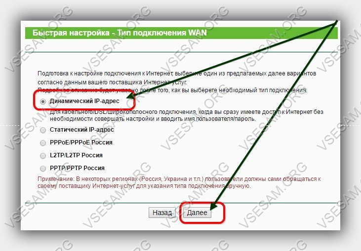 Тип подключения WLAN на WR841D