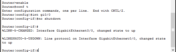 Включить порт Cisco 2911