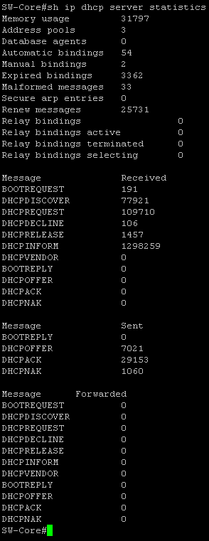 Полезные команды Cisco DHCP-01