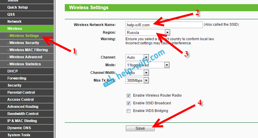 TL-WR841N: настройка сети WLAN