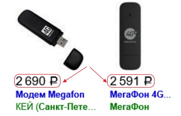 Стоимость 4G USB- модемов в розничной продаже