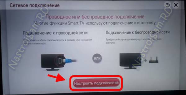 Настройка сетевого подключения телевизора LG