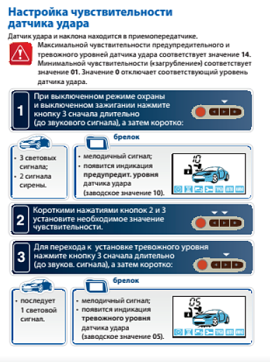 Регулировка чувствительности датчика