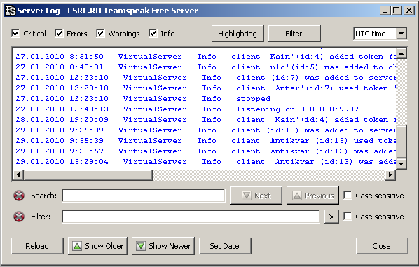 TS3G_TOOLS_SERVERLOG