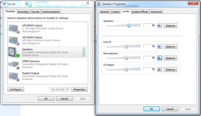как настроить микрофон на windows 7