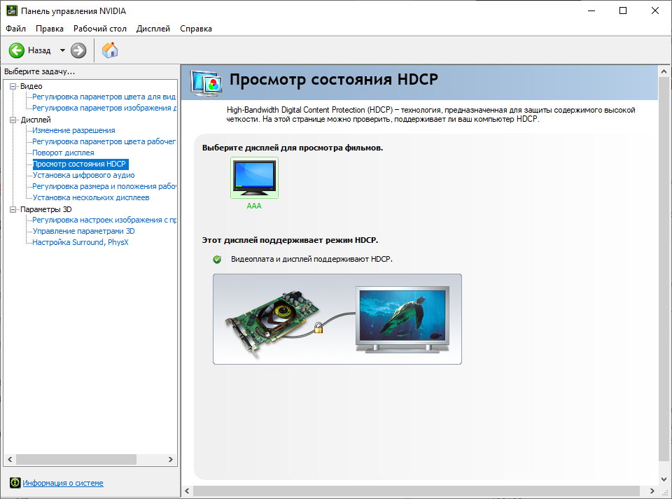 Отображение состояния NVIDIA DHCP